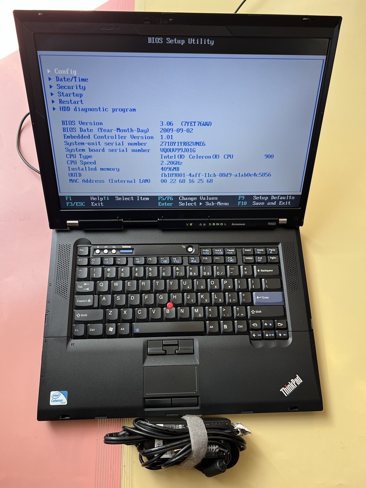 Lenovo Thinkpad R500 15.6″ Intel Celeron 4GB RAM 128GB SSD WEBCAM BLUETOOTH