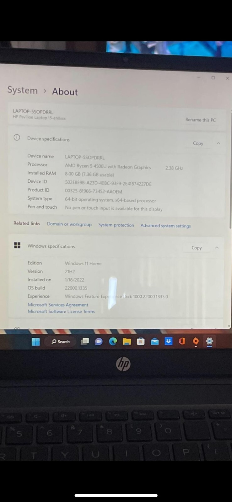 HP Pavillion 15 15-eh0050wm 15.6 inch (512 GB, AMD Ryzen 5, 2.3 GHz, 8 GB)…