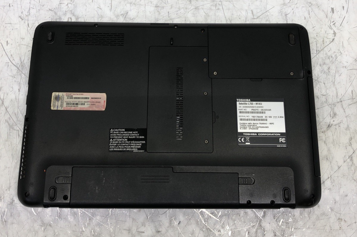 Toshiba Satellite L755-S5365 Intel I5-2430M 2.4GHz 8gb RAM