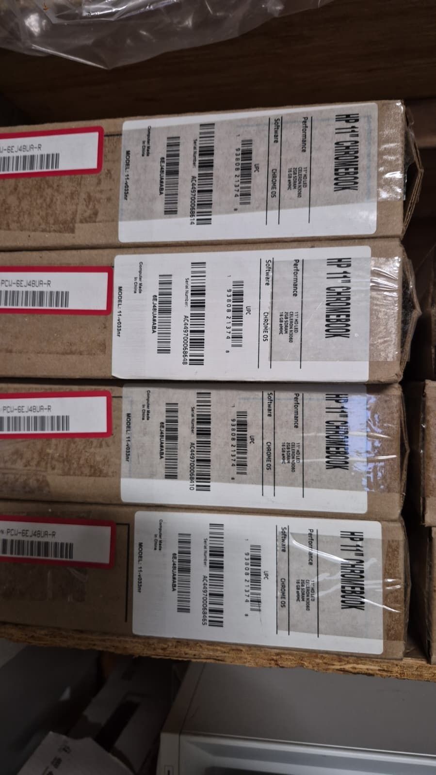 Lot of 8 Chromebook HP 11-v033nr Chromebook (Celeron n3060, 2gb sdram)missing OS