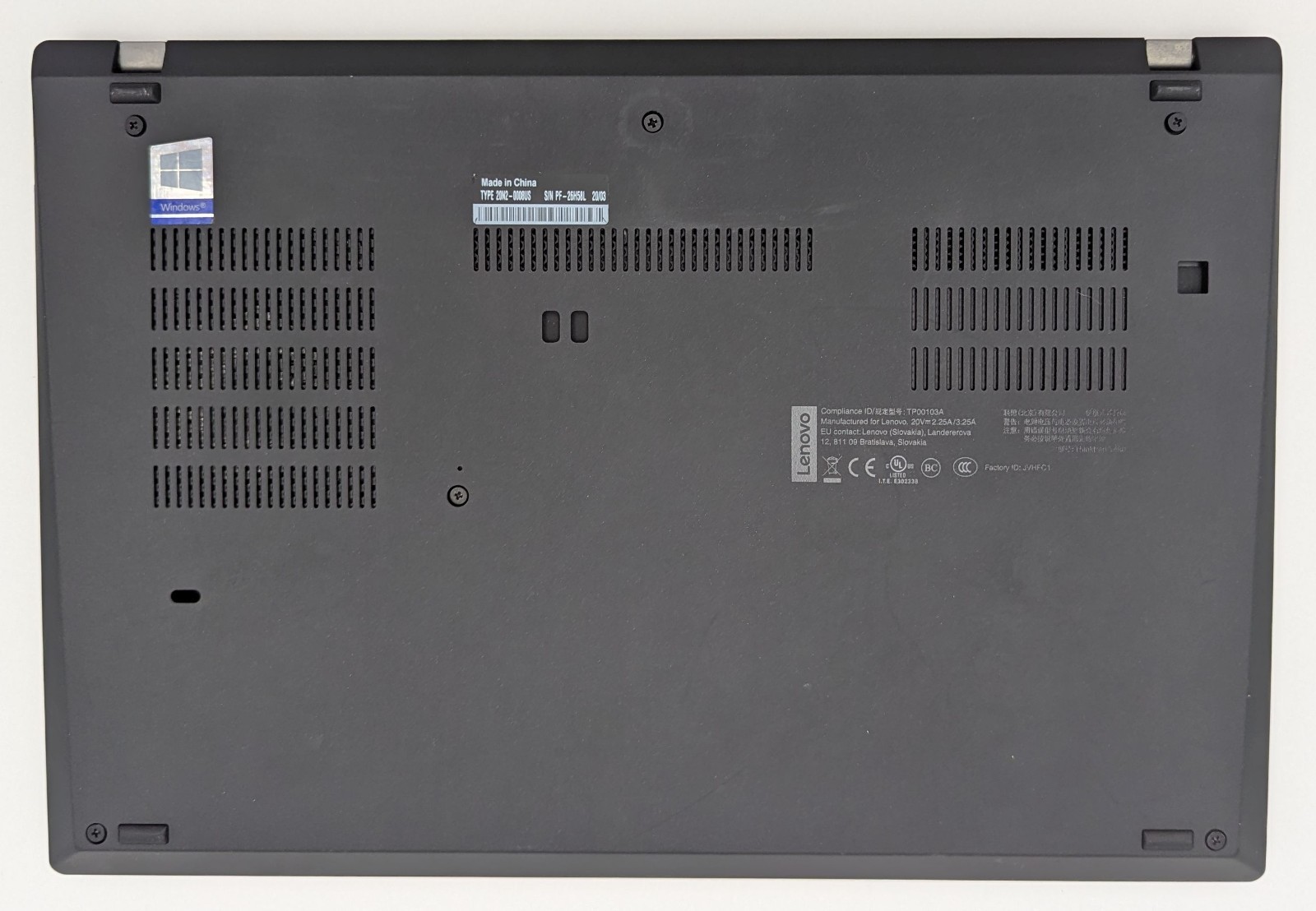 Incomplete Lenovo ThinkPad T490 14″ Laptop i5-8265U 16GB RAM – *BAD TOUCHPAD*