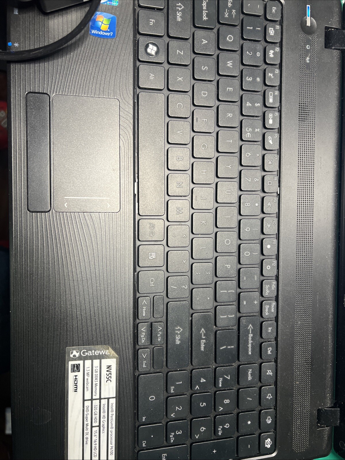 Gateway PEW91 – NV55C03u – 15.5” Laptop – for parts- charger included