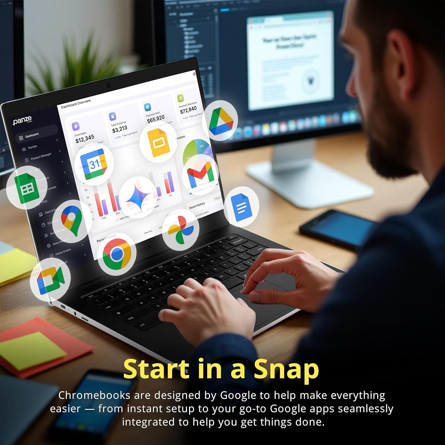 Samsung Galaxy Chromebook Go 14″ | Celeron N4500 | 4GB | 128GB SSD | ChromeOS