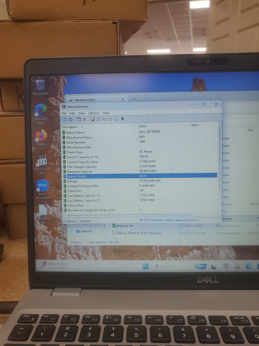 Dell Precision 3550 Laptop – i5-10310U 8GB 256GB SSD 15.6″ 051526-7