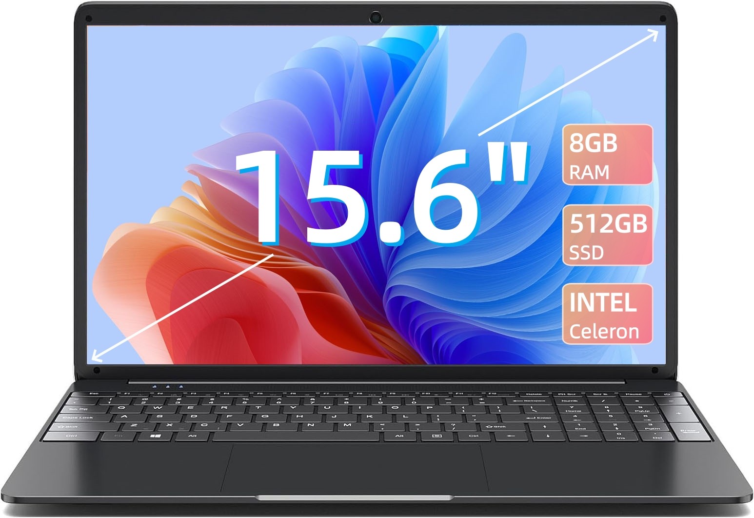 NEW SGIN 15.6″ FHD Laptop Intel i3-5005U 8GB RAM 512GB SSD 7000mAh Windows 11