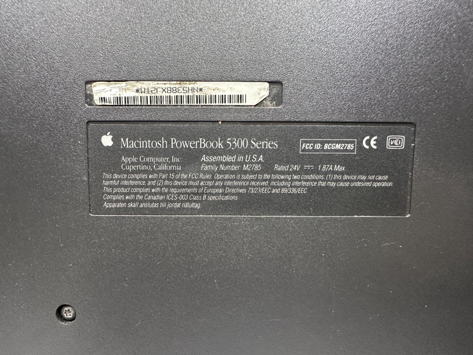 APPLE MACINTOSH POWERBOOK 5300 VINTAGE LAPTOP STRICTLY For Parts or Repair
