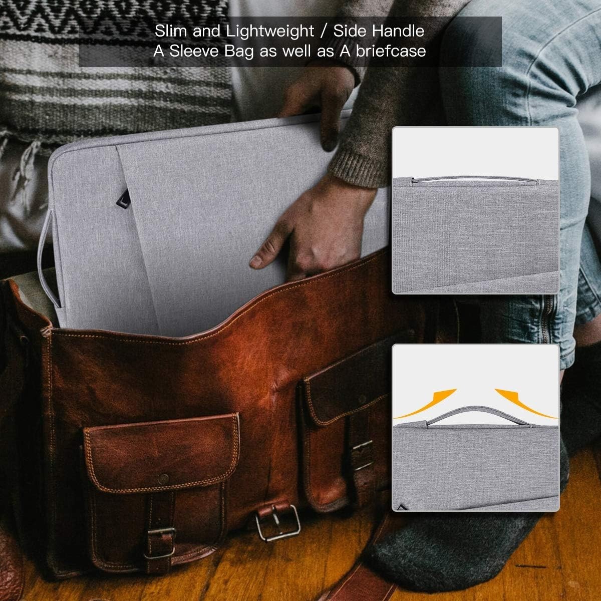 15.6-16 Inch Laptop Sleeve Case for Dell 16 Plus/HP Omnibook 16/Pavilion Envy