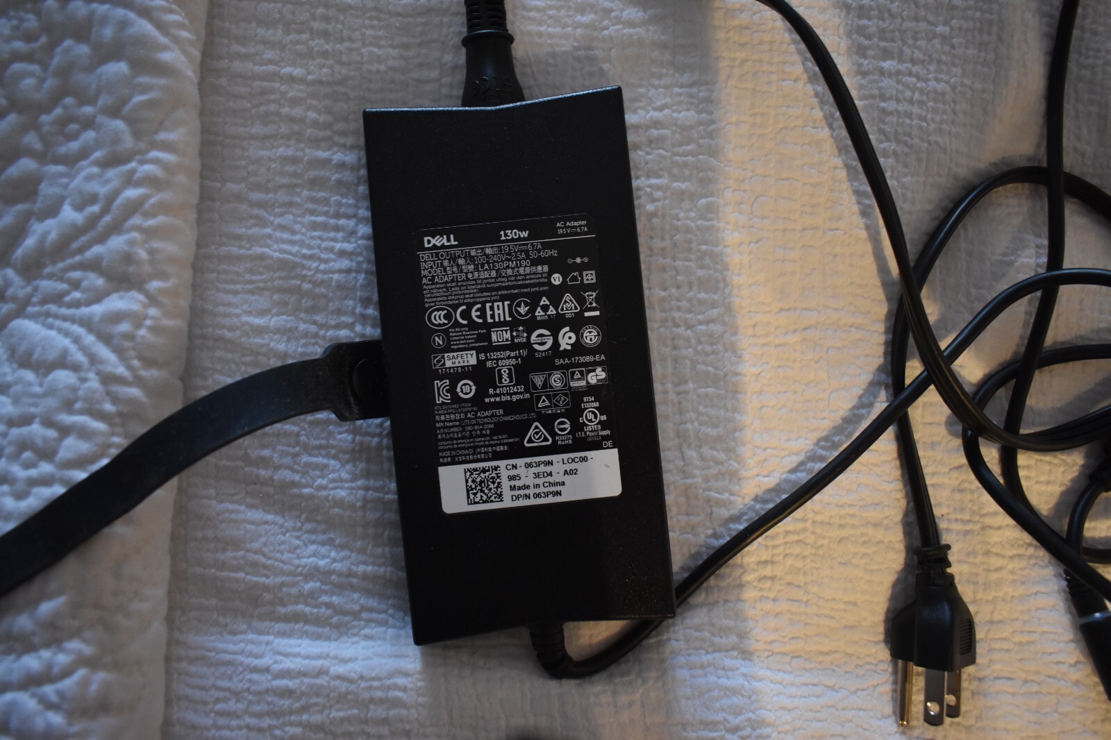 Dell A/C Adapter ( LA 130PM190) and Docking Station ( D6000)
