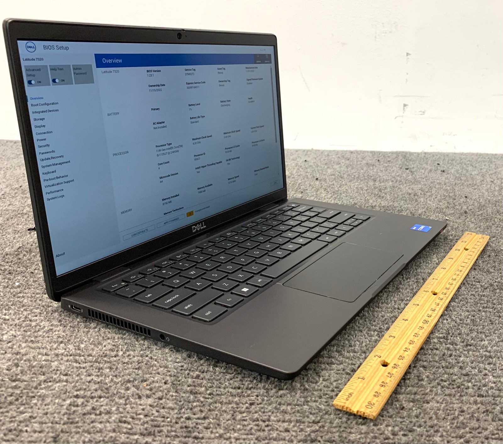 Dell Latitude 7320 13.3″ Laptop i5-1135G7 8GB RAM, No Storage, Boots to BIOS