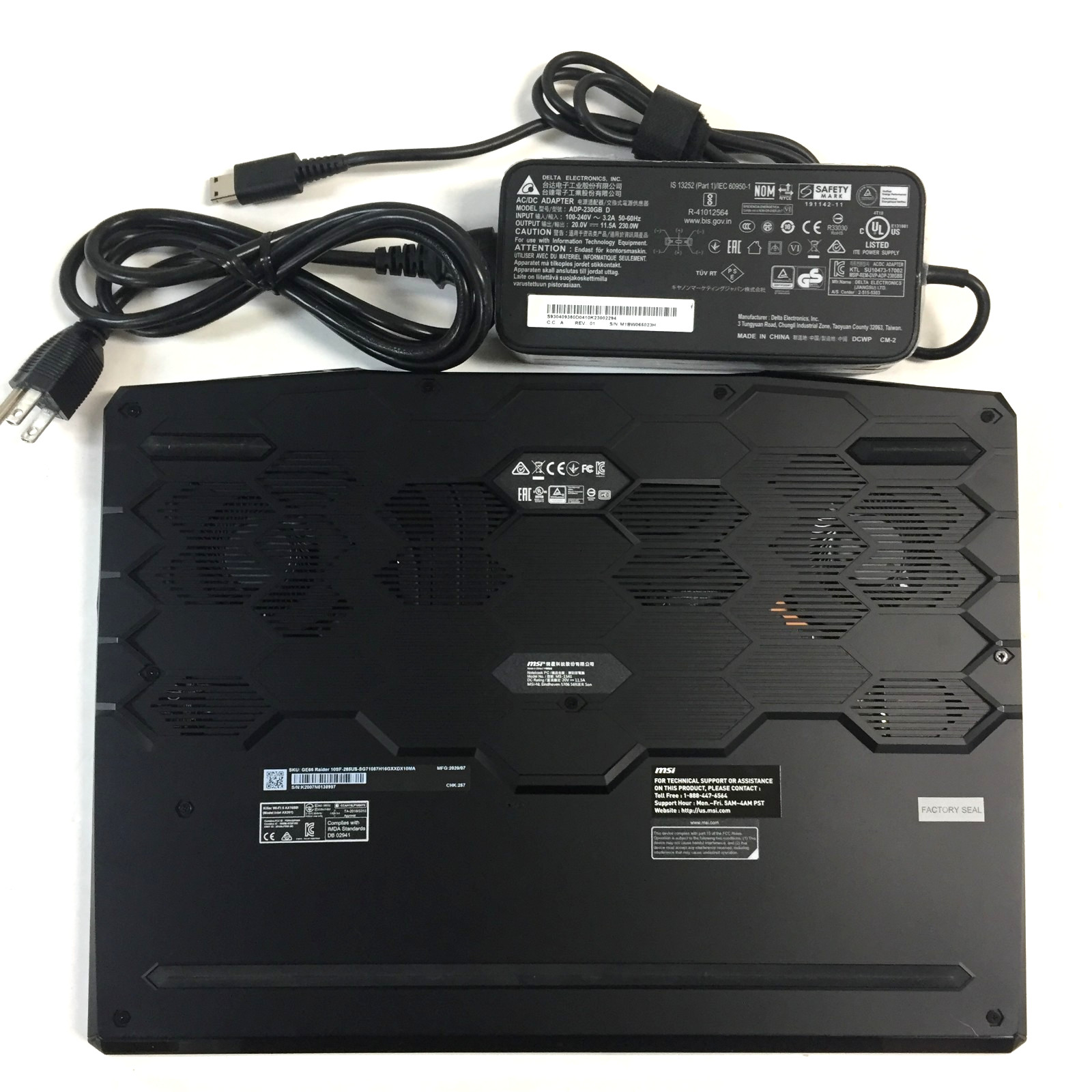 MSI GE66 Raider 10SF-285 15.6 Gaming Laptop/i7-10875H/16GB/512GB SSD/RTX 2070