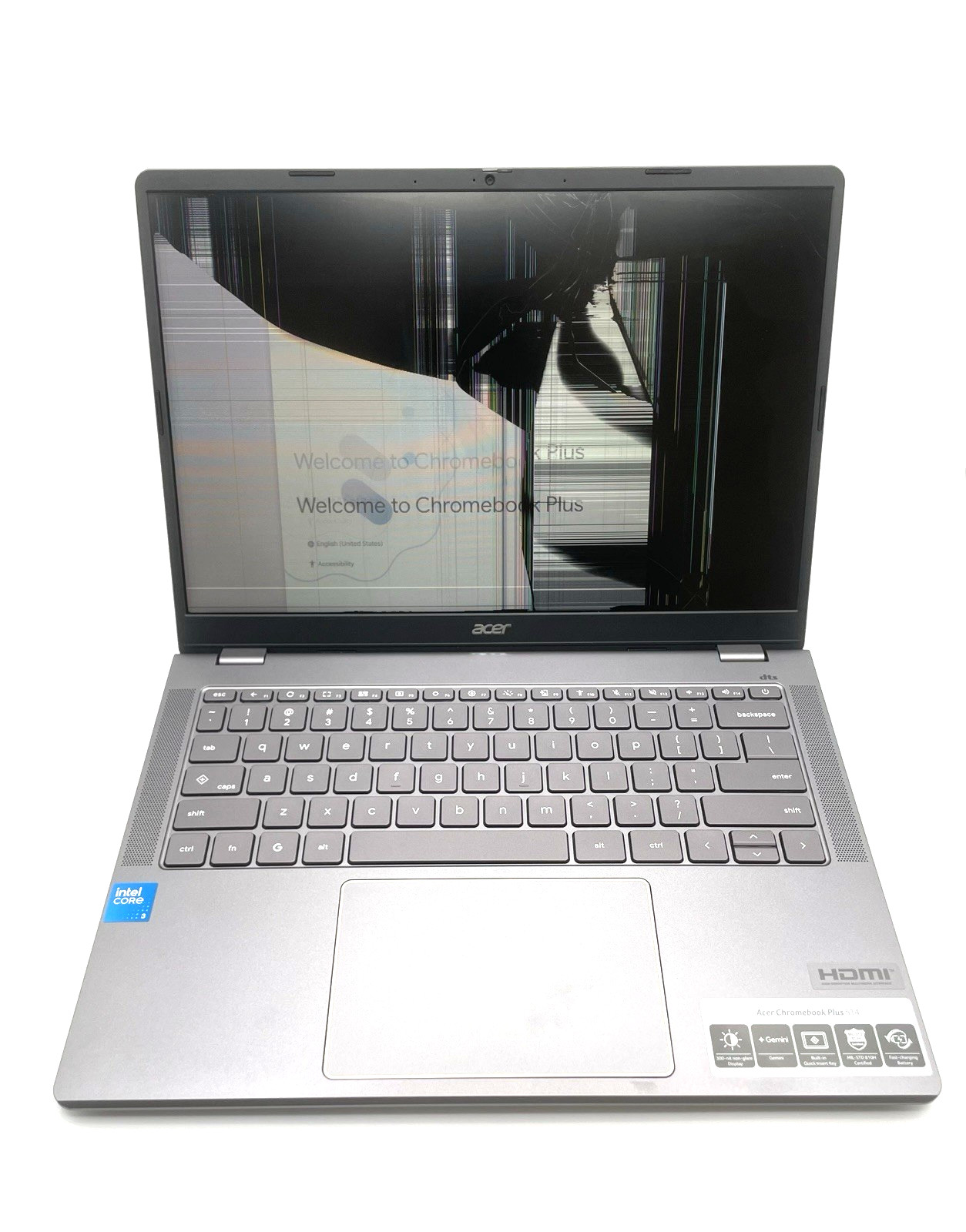 Acer Chromebook 514 Plus 14” Touchscreen CB514-6HT-368-E AS IS”BROKEN SCREEN