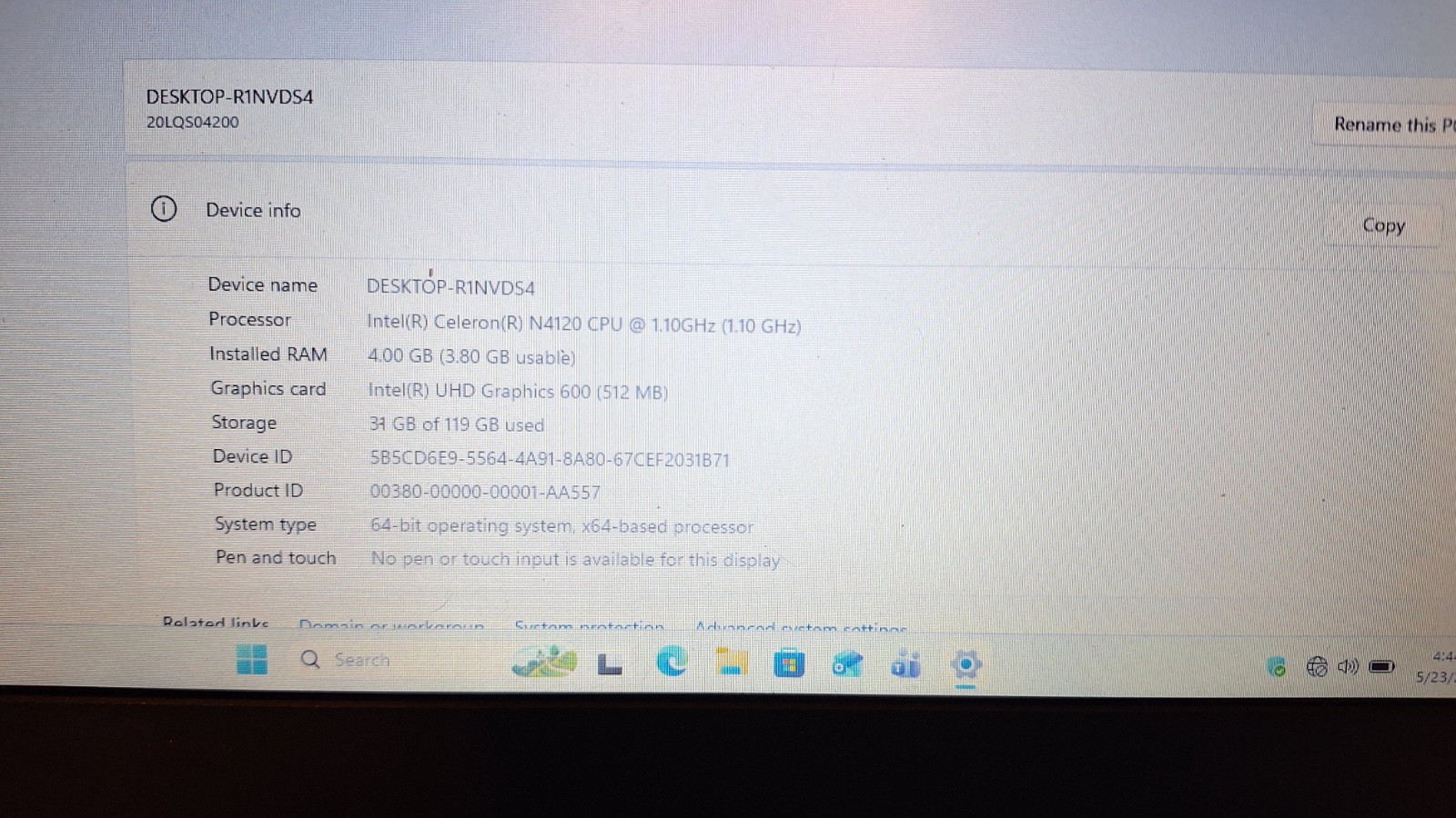 Windows 11 Pro Lenovo ThinkPad 11e w/intel N4120 4GB 120GB SSD w/NEW CHARGER!