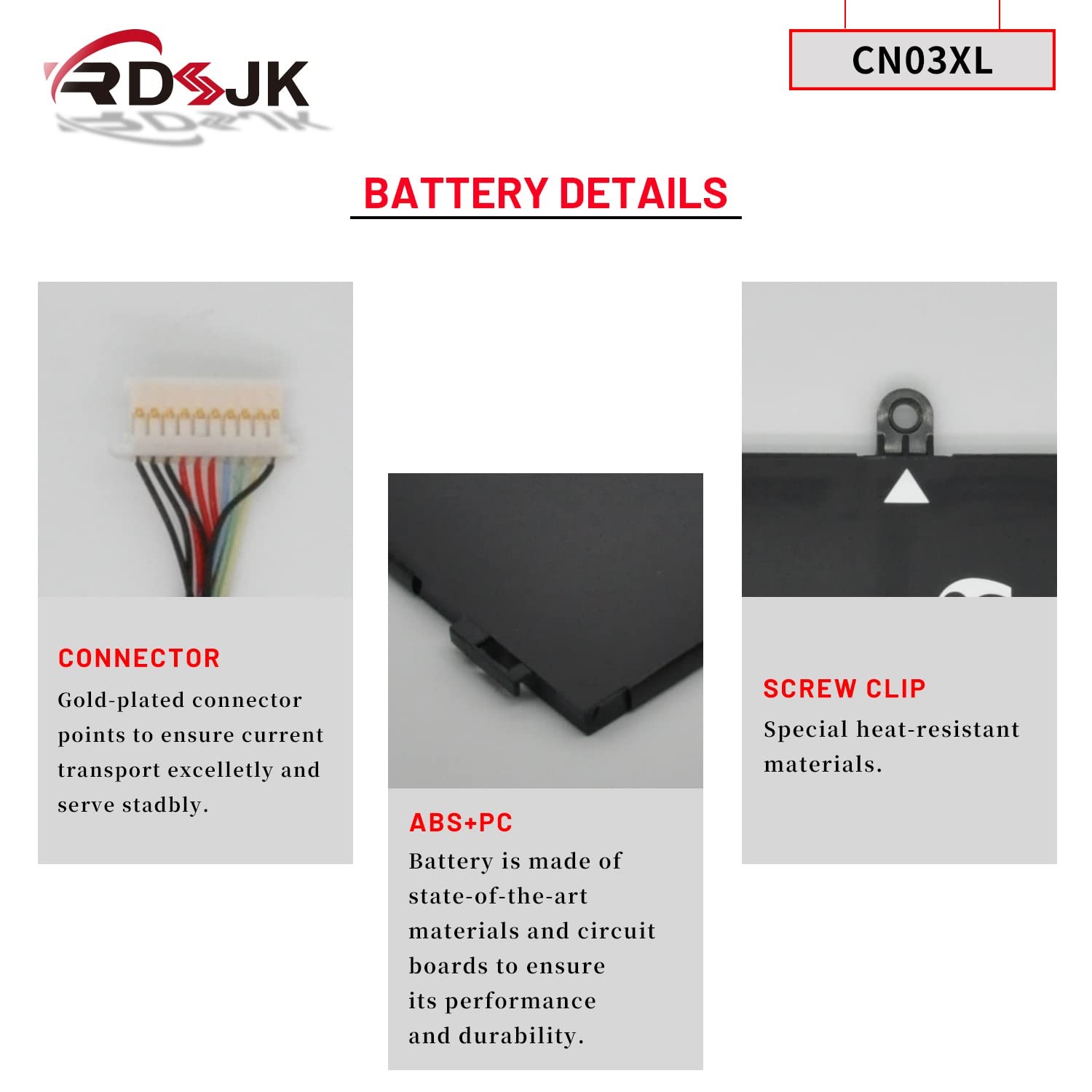 RDSJ CN03XL CNO3XL Laptop Battery for HP Envy 13-AB 13T-AB 13-AB001 13-AB099 13T