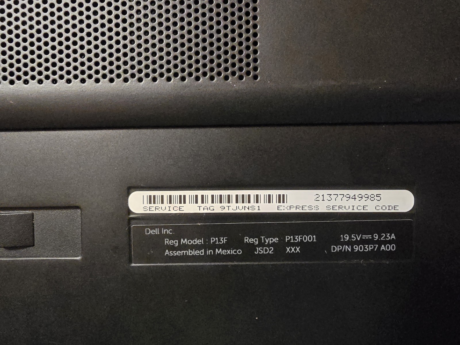 Dell Precision M6600 Laptop P13F with Charger No SSHD