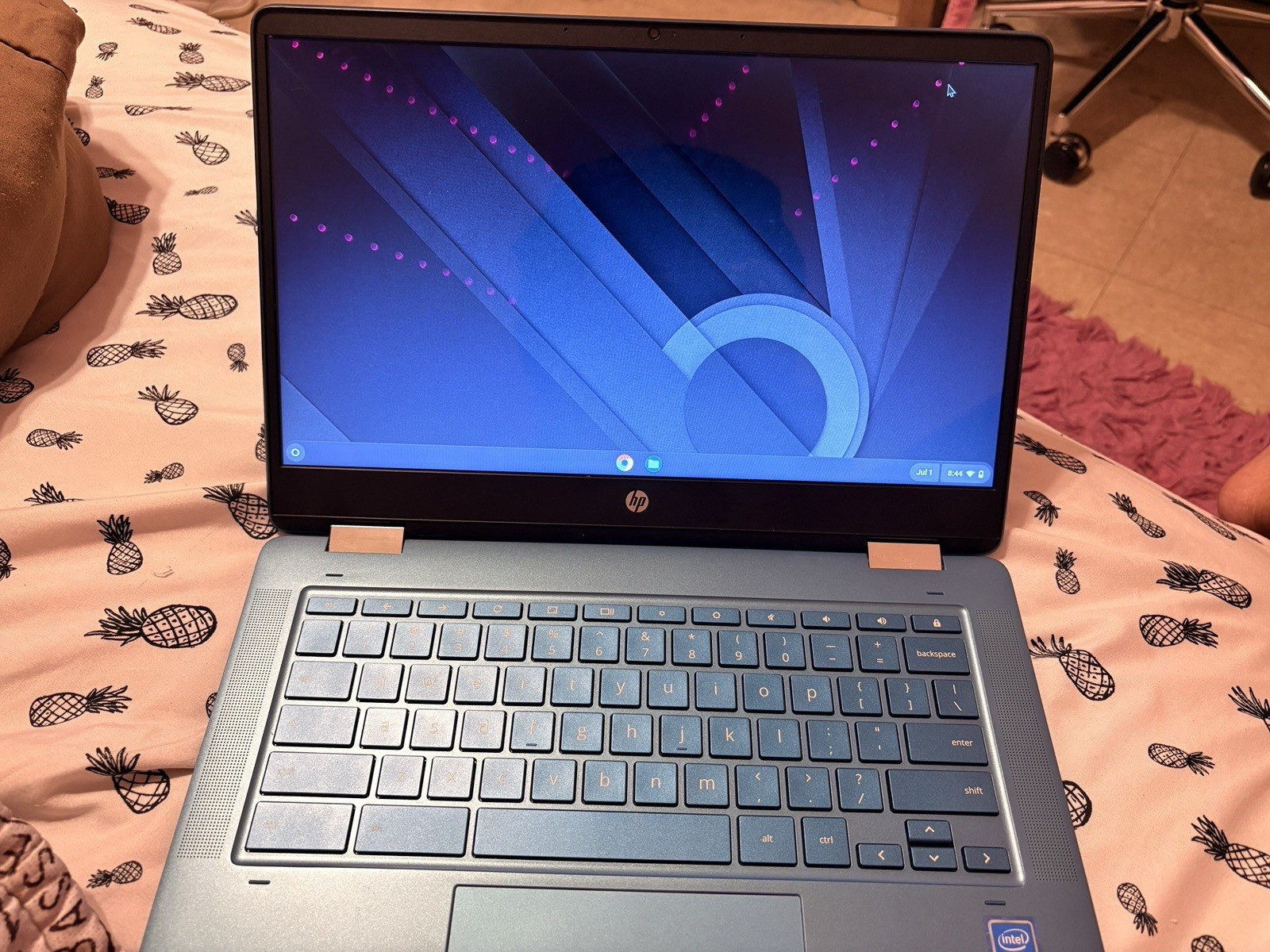 HP Chromebook 14in Blue Intel Chrome OS Wi-Fi Bluetooth Webcam Laptop