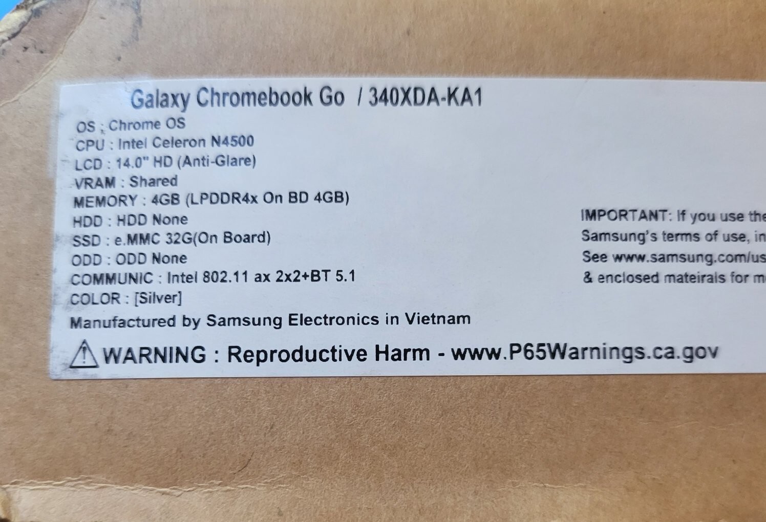 Samsung Galaxy Chromebook Go 14″ (32GB eMMC, Intel Celeron N, 2.80 GHz, 4GB,…