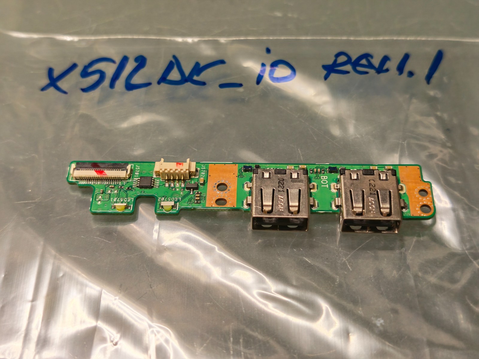 ASUS X512D F512D CARD 2 USB LED PORT X512DK_IO REV. 1.1 #