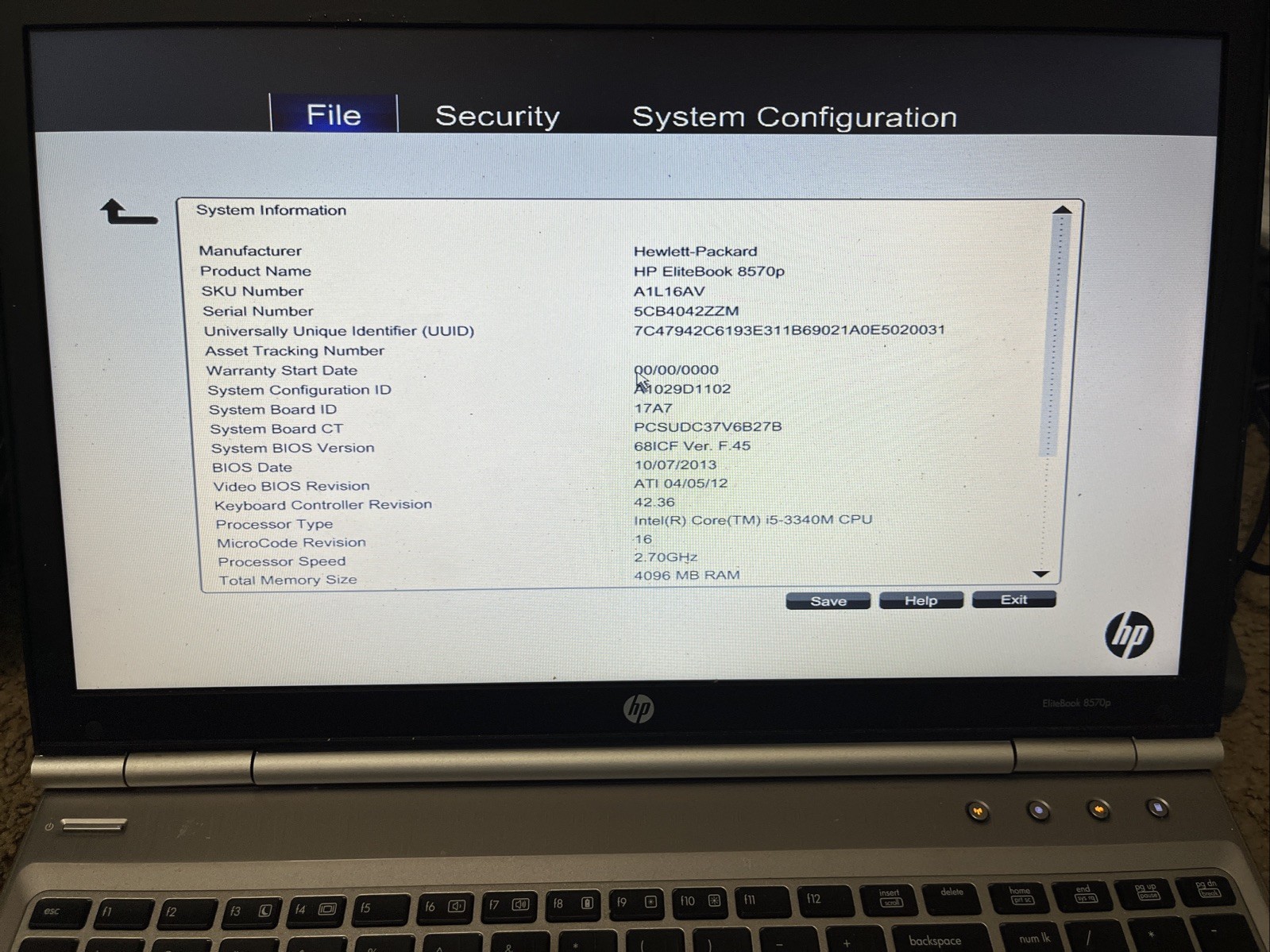 HP EliteBook 8570P Intel i5 2.5GHz – Read Description Before Buy