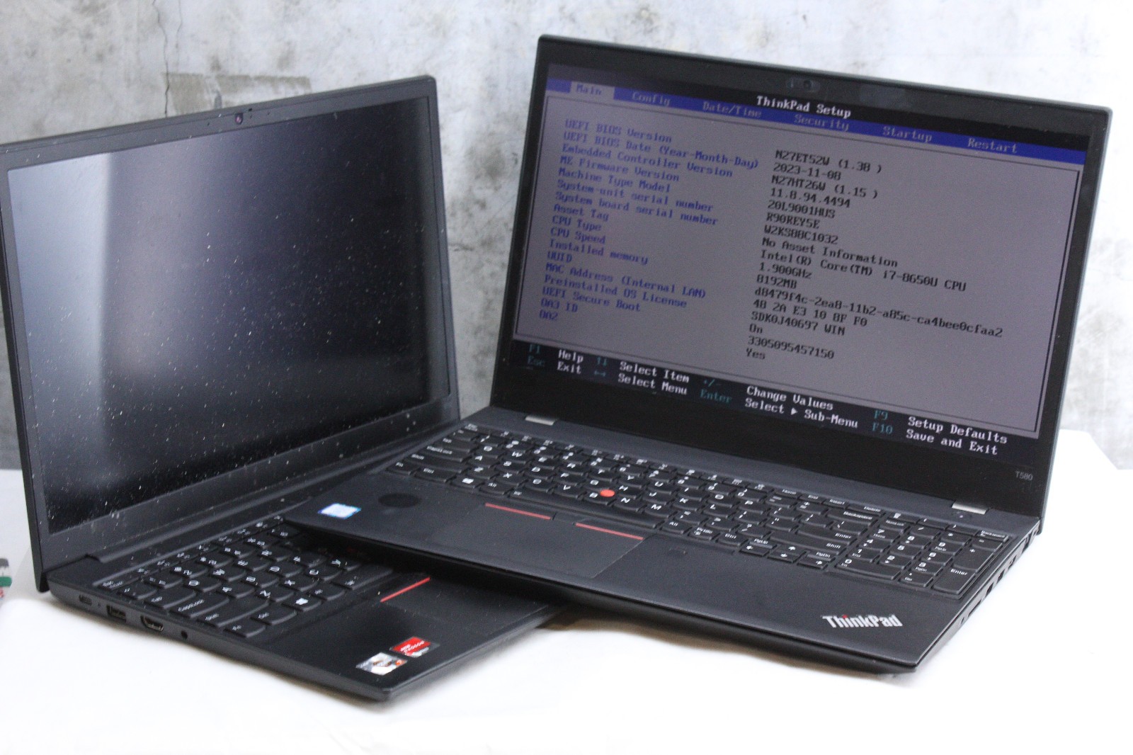 2 Lenovo laptops *AS IS for parts, No Ram, SSD Read* ThinkPad E15, ThinkPad T580