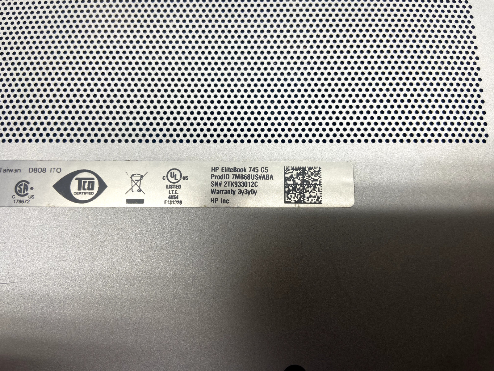 HP EliteBook 745 G5 AMD Ryzen 5 PRO 2500u 8GB 256GB SSD Windows 11