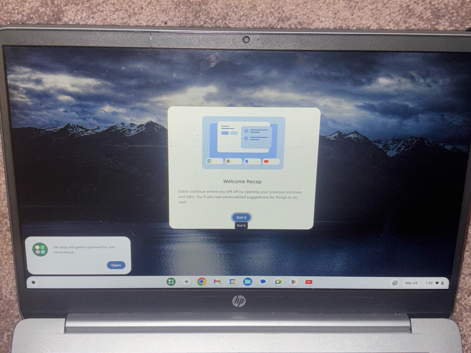 HP Chromebook 14a 14″ (64GB HDD, Intel Celeron N4020, 1.10 GHz, 4GB) Laptop -…