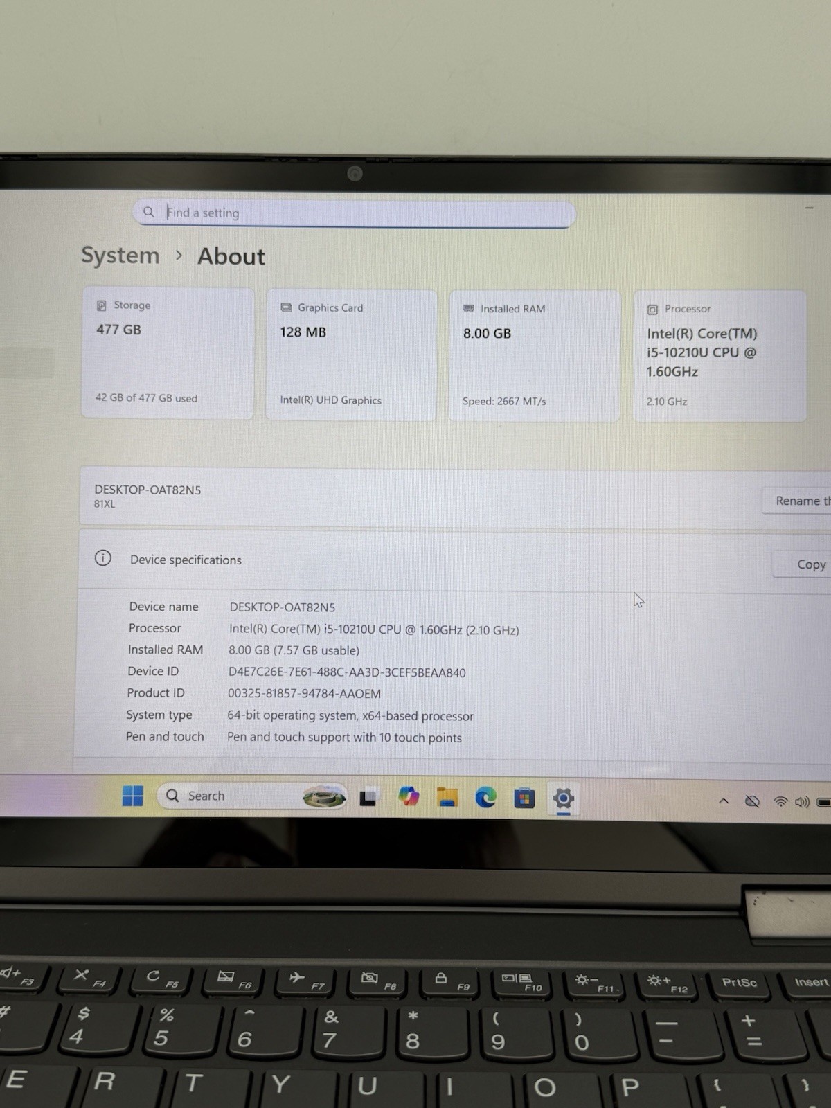 Lenovo Yoga C640-13IML LTE – 13.3” i5 10th Gen | 8GB RAM | 512GB SSD – 93G