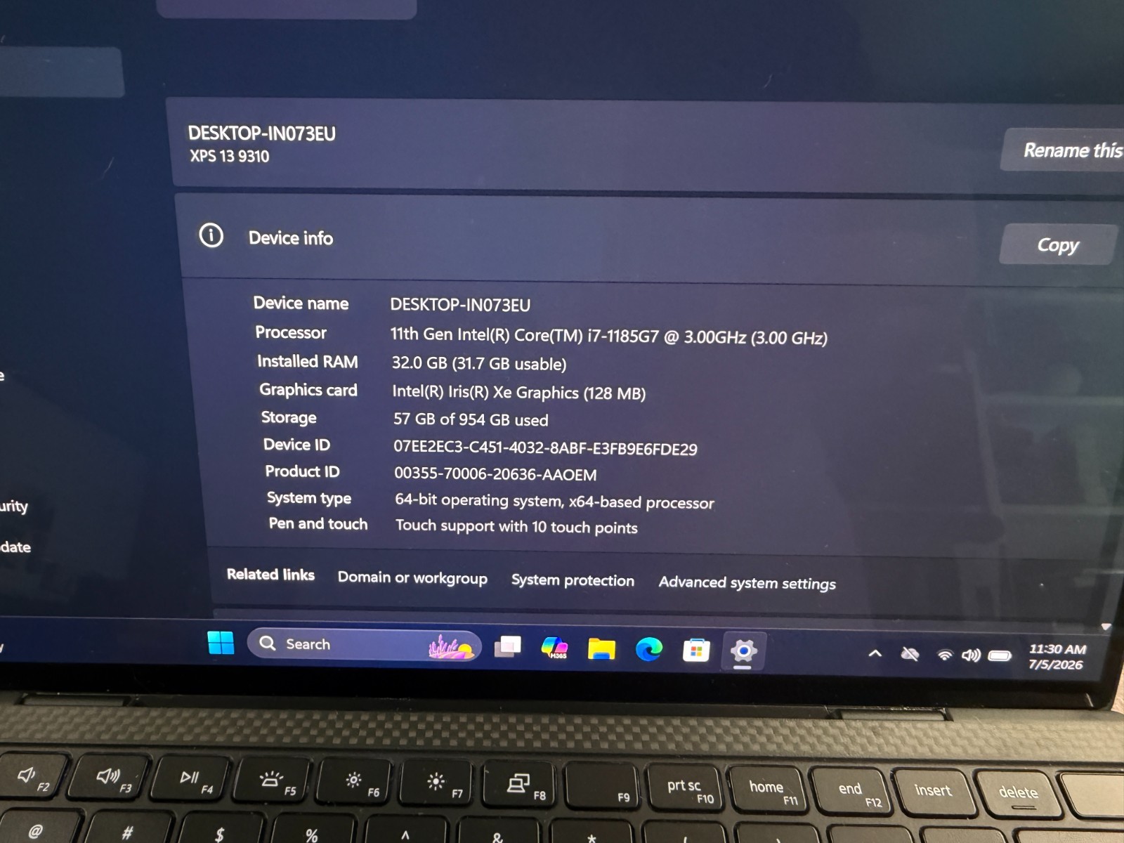 Dell XPS 13 9310 Silver 3.5K OLED Touch i7-1185G7 32GB 1TB SSD Excellent Win11P