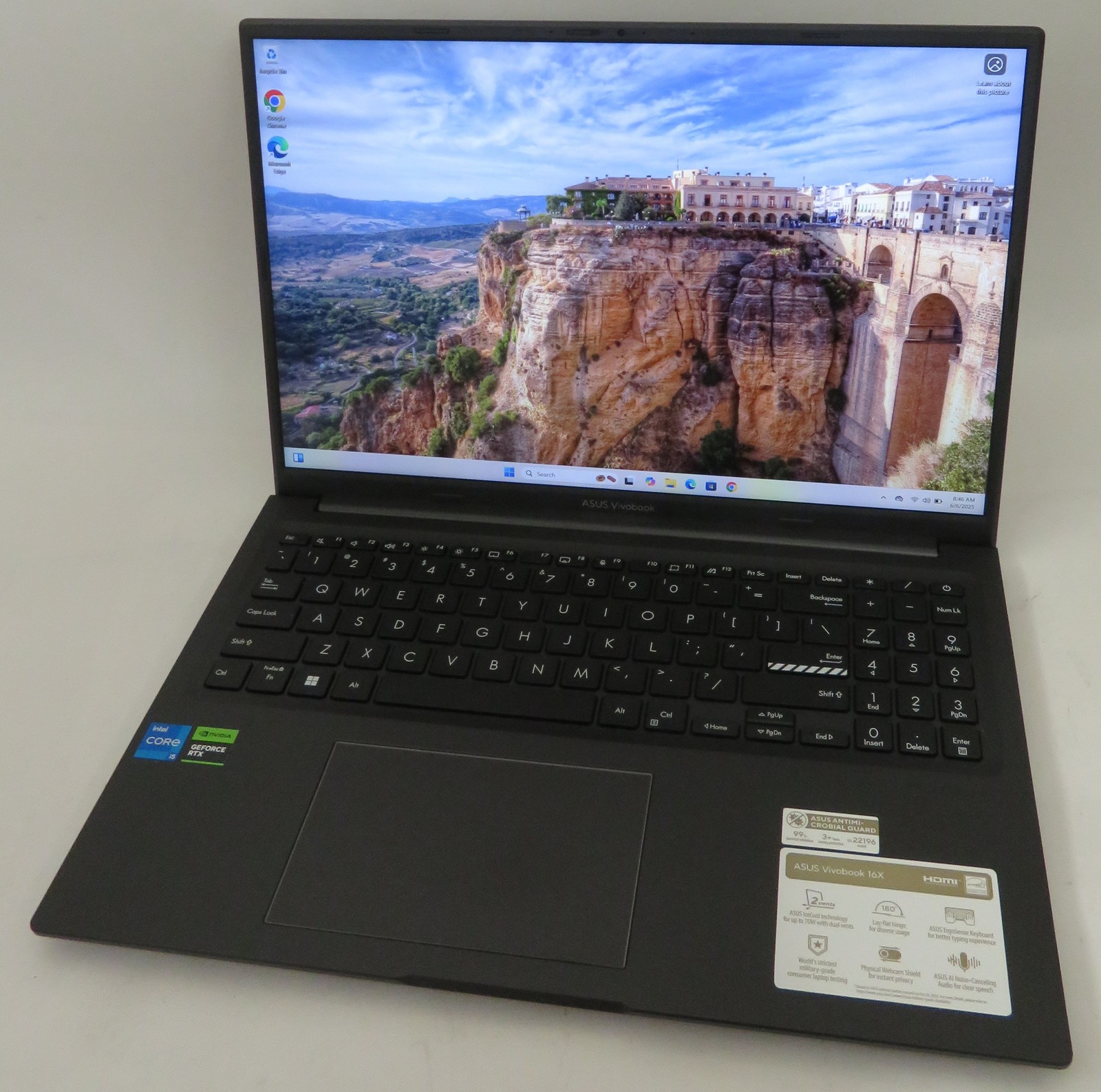 ASUS Vivobook 16X K3605ZC 16in i5-12450H@2.0GHz 8GB RAM 512GB RTX 3050 W11 H