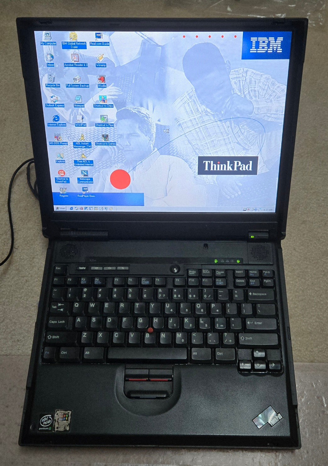 IBM ThinkPad A21m Laptop Win 95 & Win2000 Dual Boot, Serial Port, Works Great