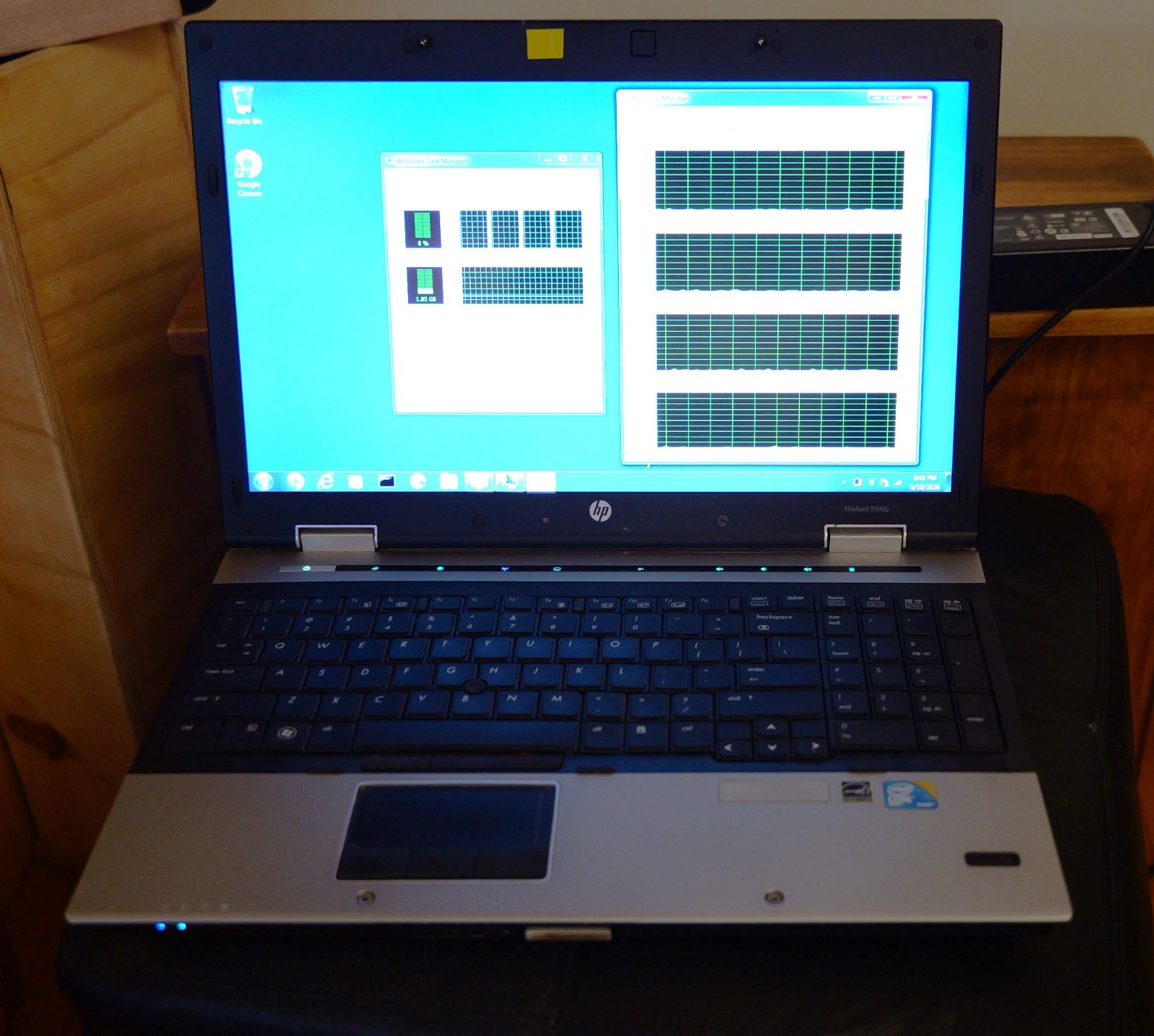HP elitebook 8540p i7 M620 8GB, no disk/OS