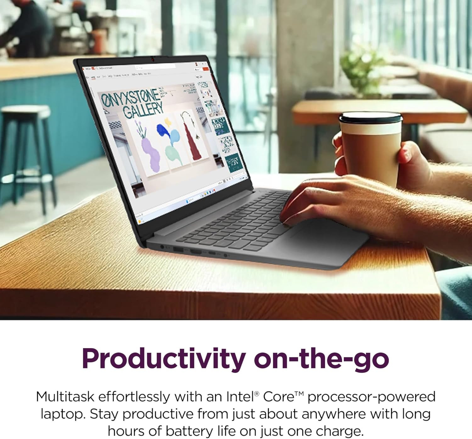 Ideapad 1I Laptop with Office 365 Home and Business • 128GB SSD • 4GB RAM • Inte