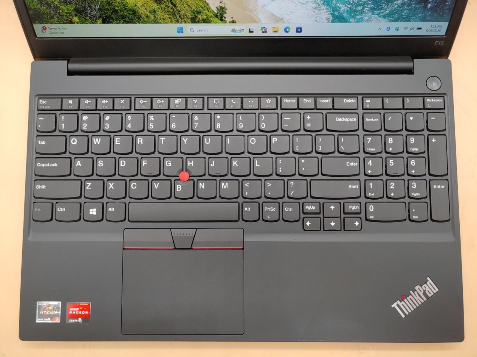 Lenovo ThinkPad E15 Gen 2 15.6″ AMD Ryzen 3 4300U 12GB 256GB Win11Pro **NO A/C**
