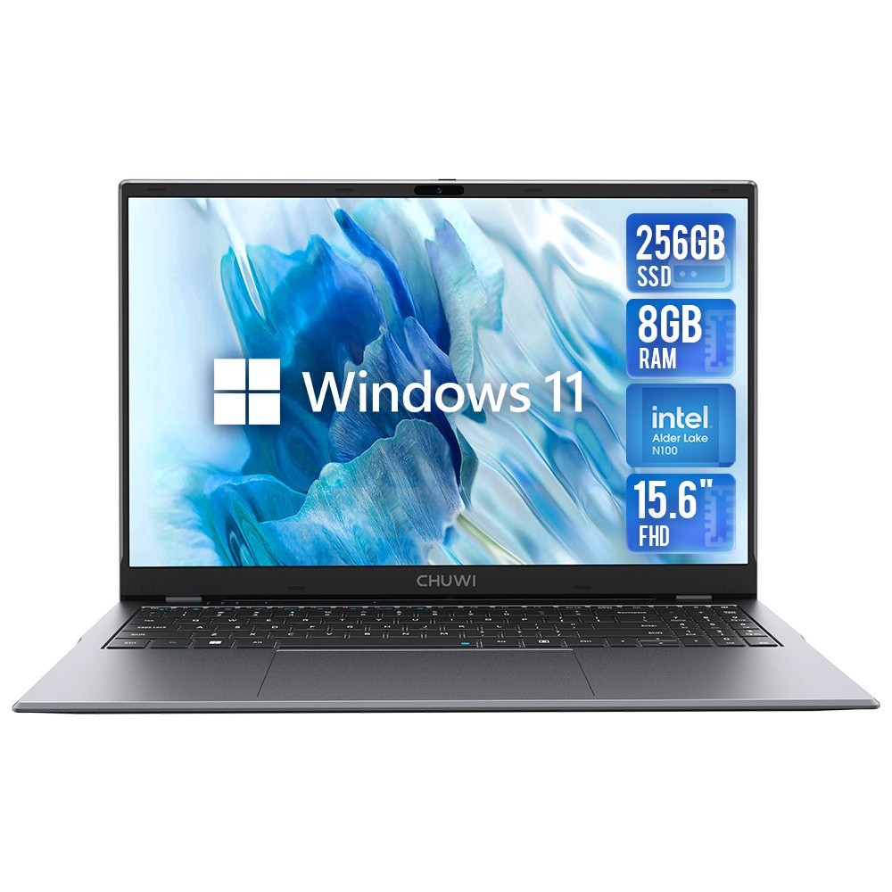 CHUWI 15.6” GemiBook Plus Laptop Intel N100 8GB DDR5 256GB SSD Windwos 11 PC