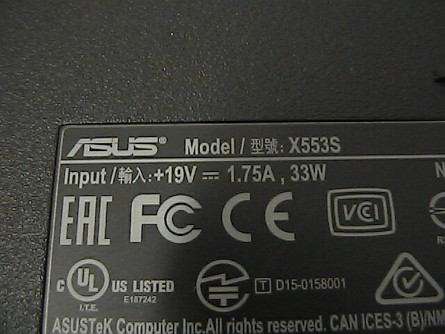 ASUS Laptop/Netbook X553S Intel N3050 Processor, 4GB, 500 GB HDD, Windows 10