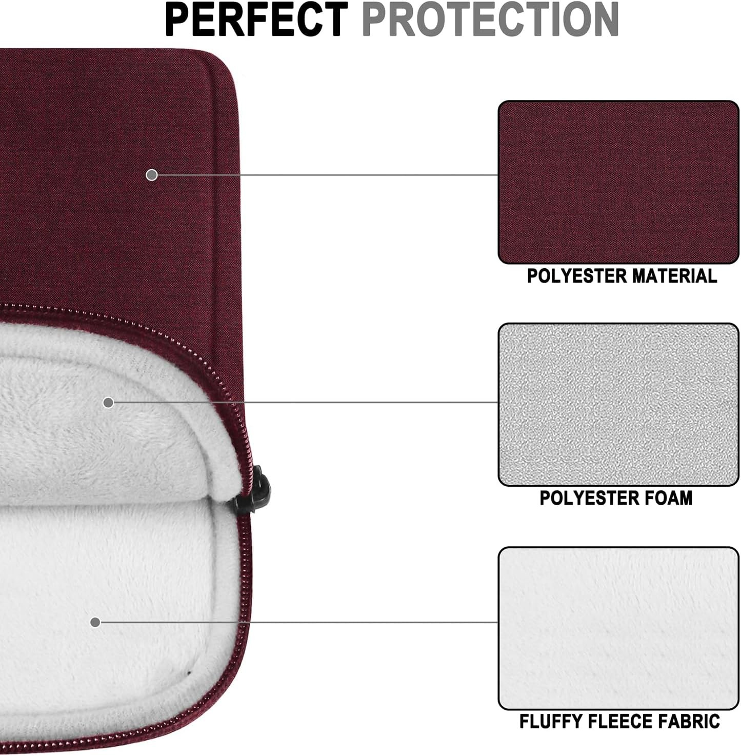 Laptop Sleeve Case 14 Inch, Water Resistant Traveling Computer Cover with Handle