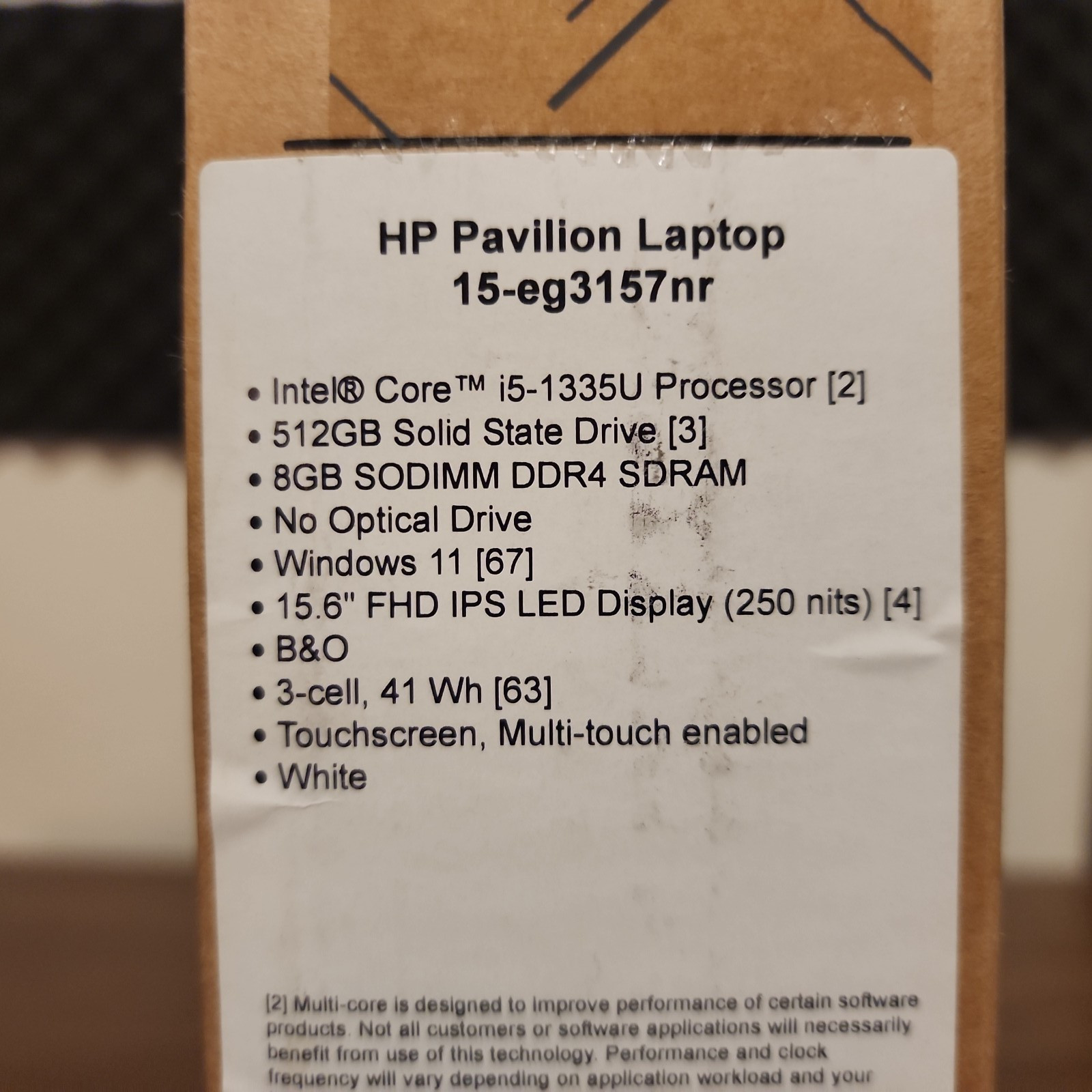 HP Pavilion 15-eg3157nr Touch Laptop Core i5-1335U 8GB RAM 512GB NVMe Win-11
