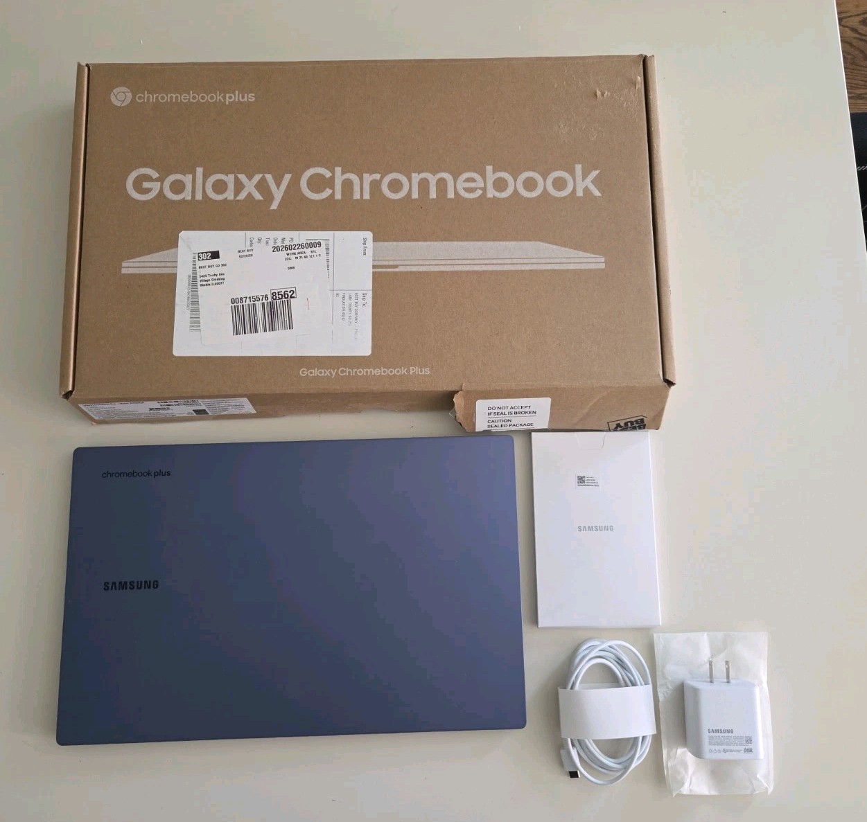 Samsung – Galaxy Chromebook Plus 15.6 with Google AI – AMOLED Intel Core 3 – 8GB