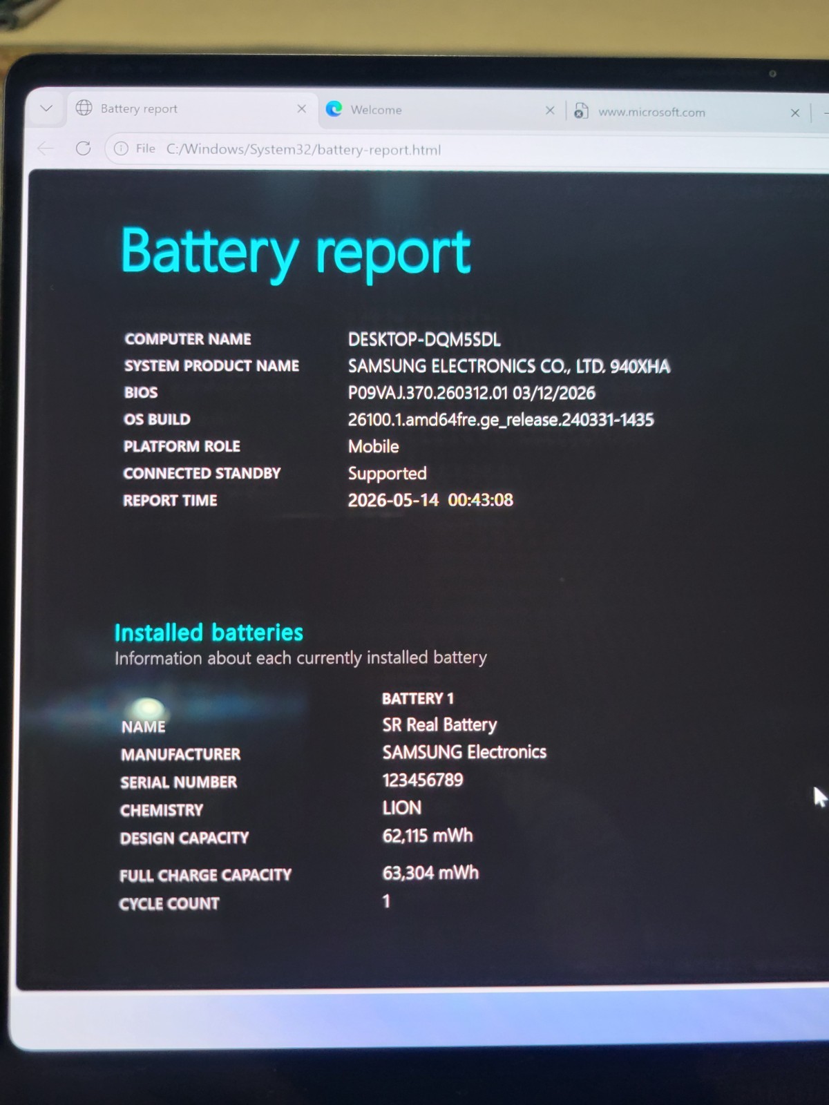 Samsung Galaxy Book5 Pro 14 OLED U7 16GB 512GB Open Box 1 Battery Cycle