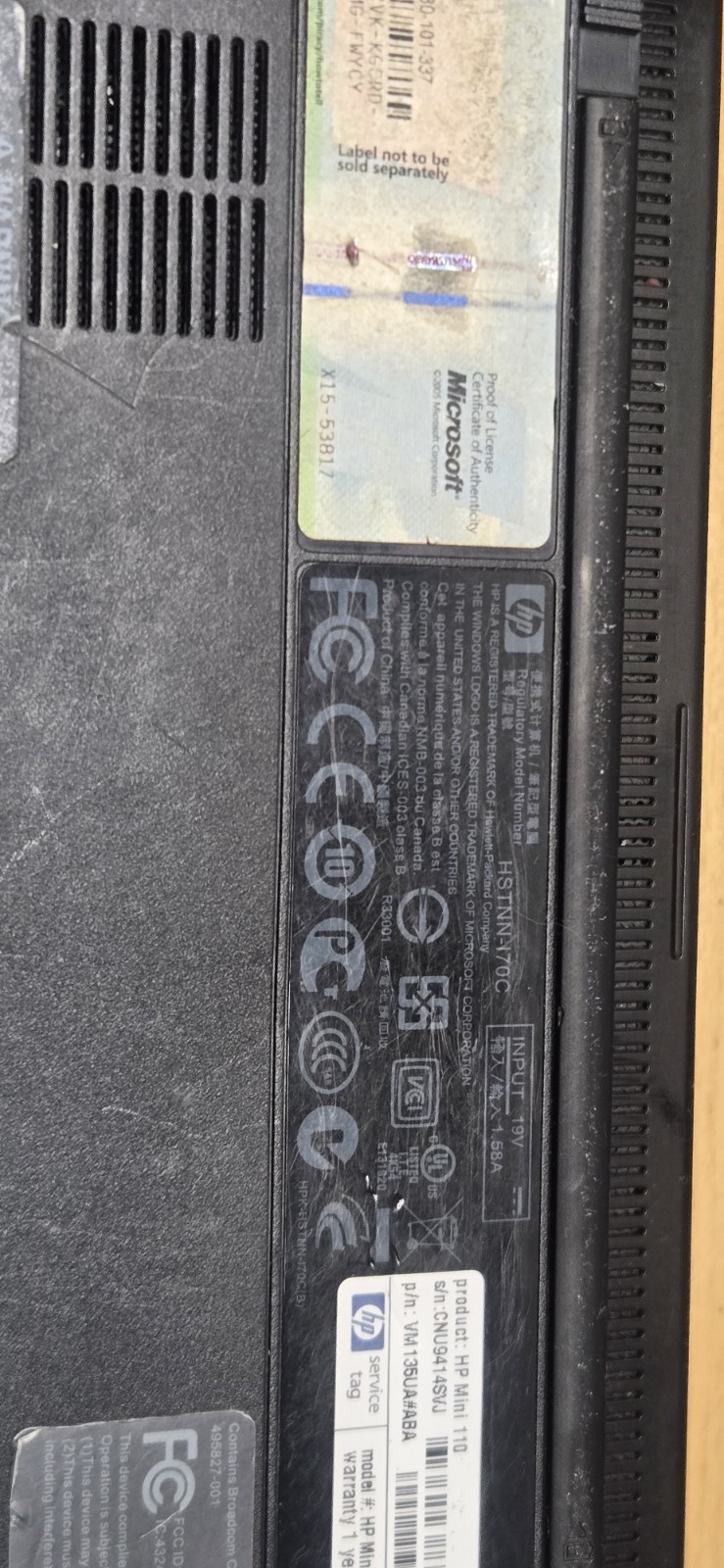 “Lot of 3 Mini Laptops HP Mini 110 Acer Aspire One ZG5 Chromebook CB3-111 Untest