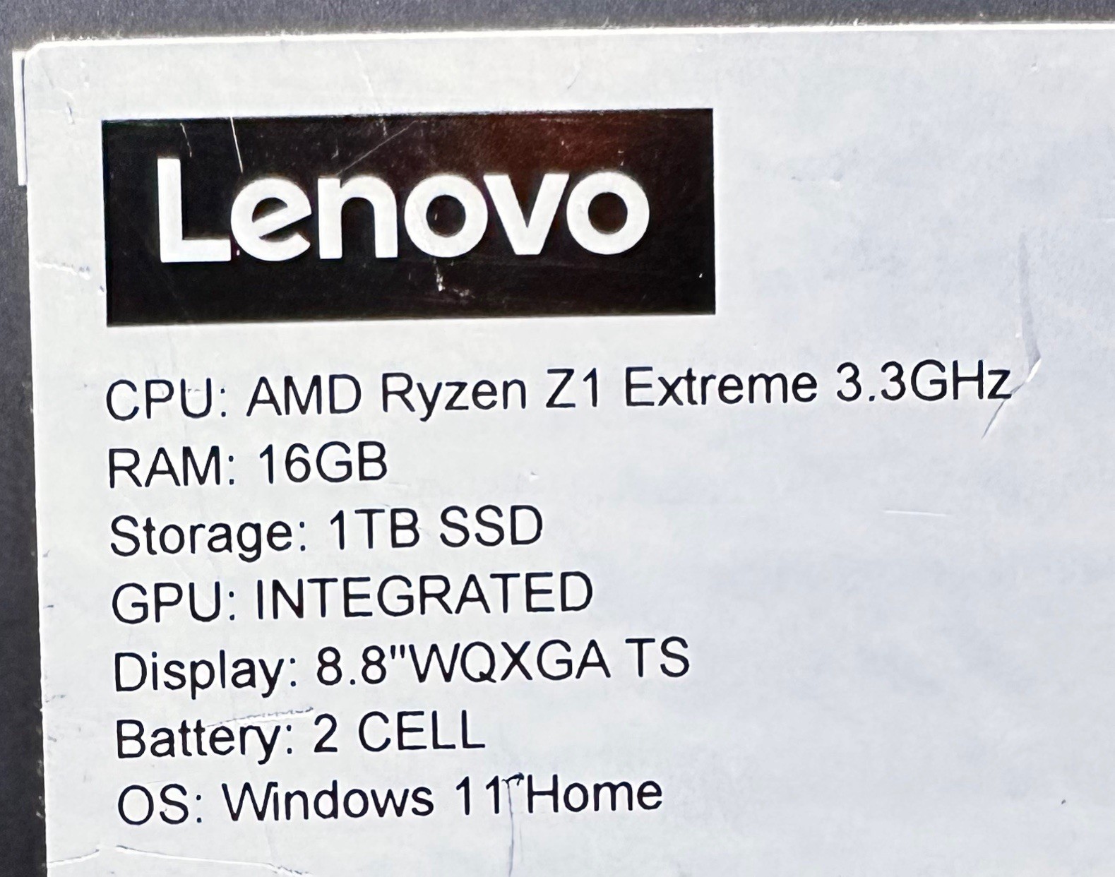 BLK Lenovo Legion Go 1TB SSD + additional items & Warranty