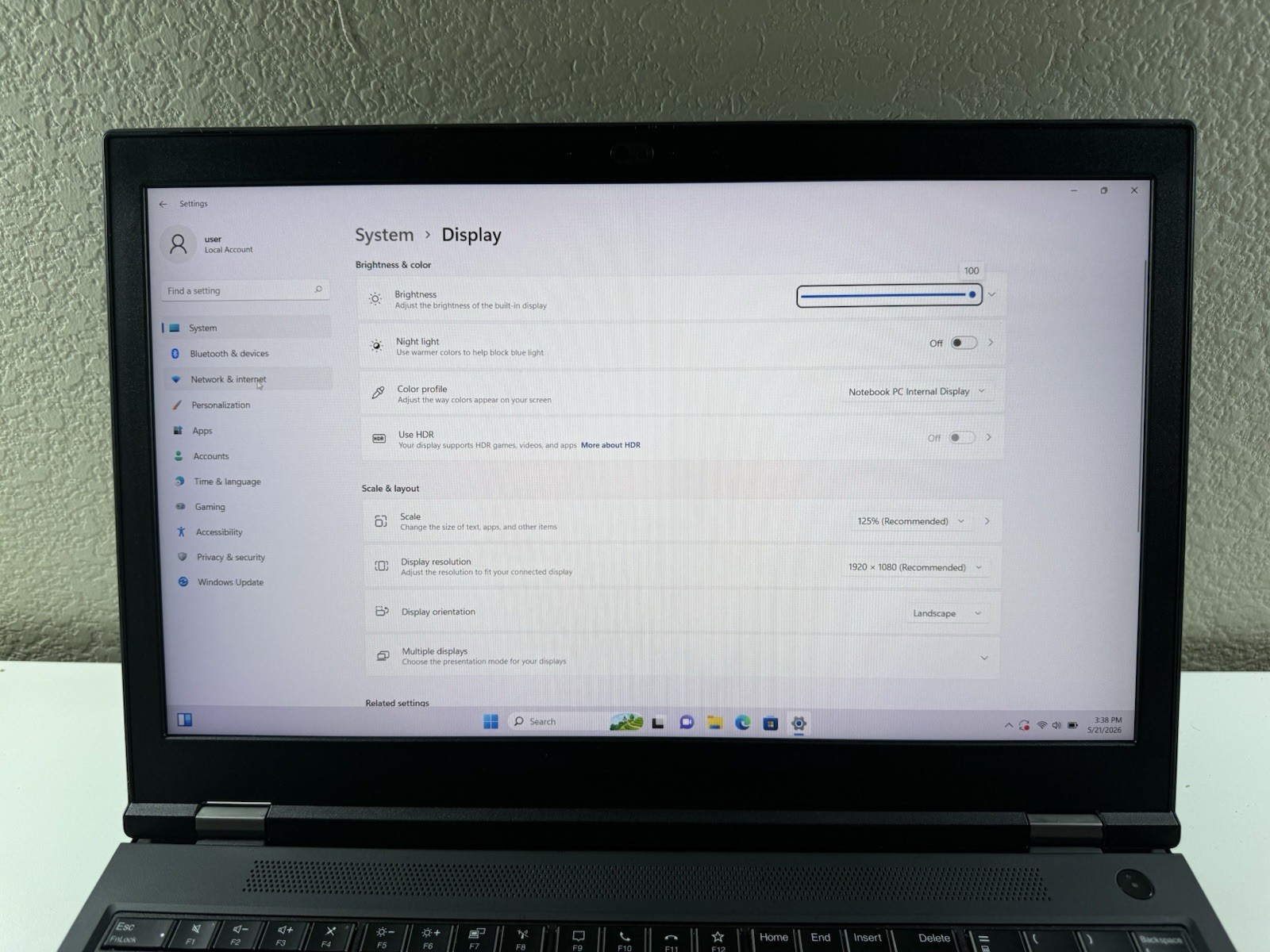 LENOVO THINKPAD P15 GEN 1 | CORE I7-10850H 256GB 16GB RAM WIN 11 NVIDIA T2000