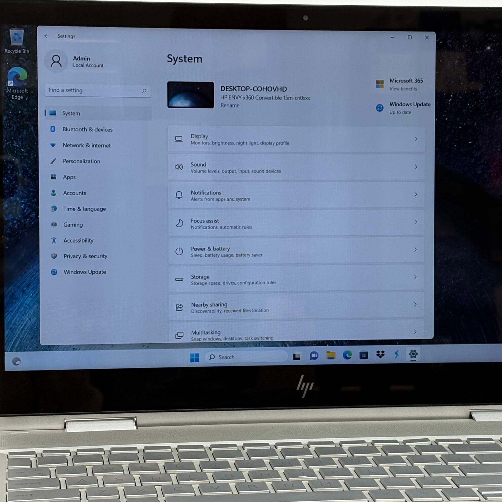 HP Envy x360 15M-ED1013DX 15.6″ i5-1135G7 2.4GHz 16GB RAM 512GB SSD