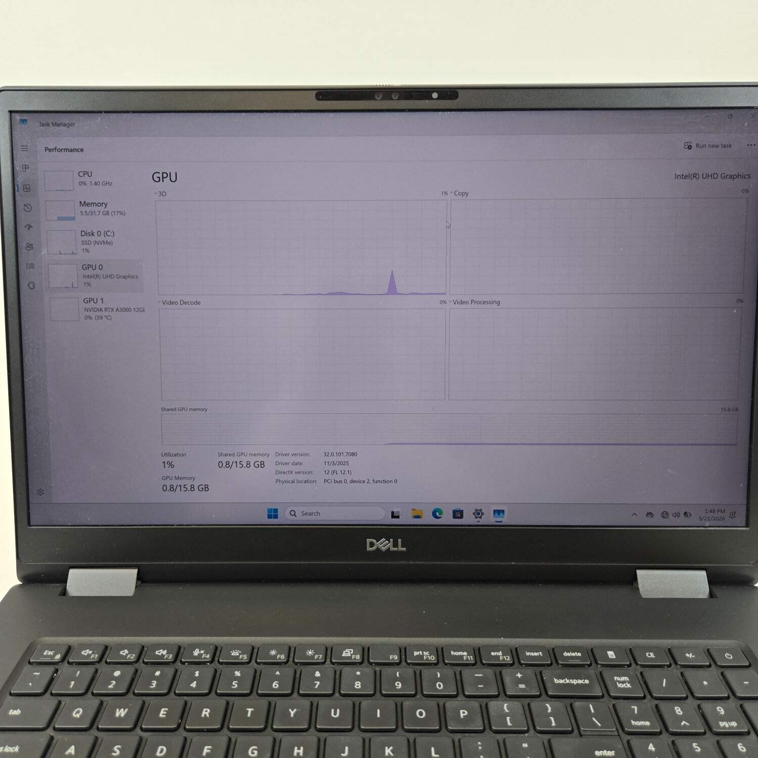 Dell precision 7770 P115F 17.3″ i9-12950HX 2.3GHz 32GB RAM 512GB SSD RTX A3000