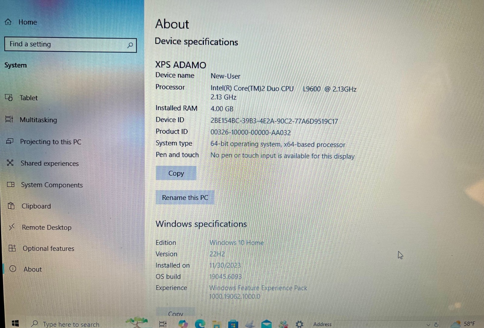 Dell Adamo 13 XPS – Vintage 2009