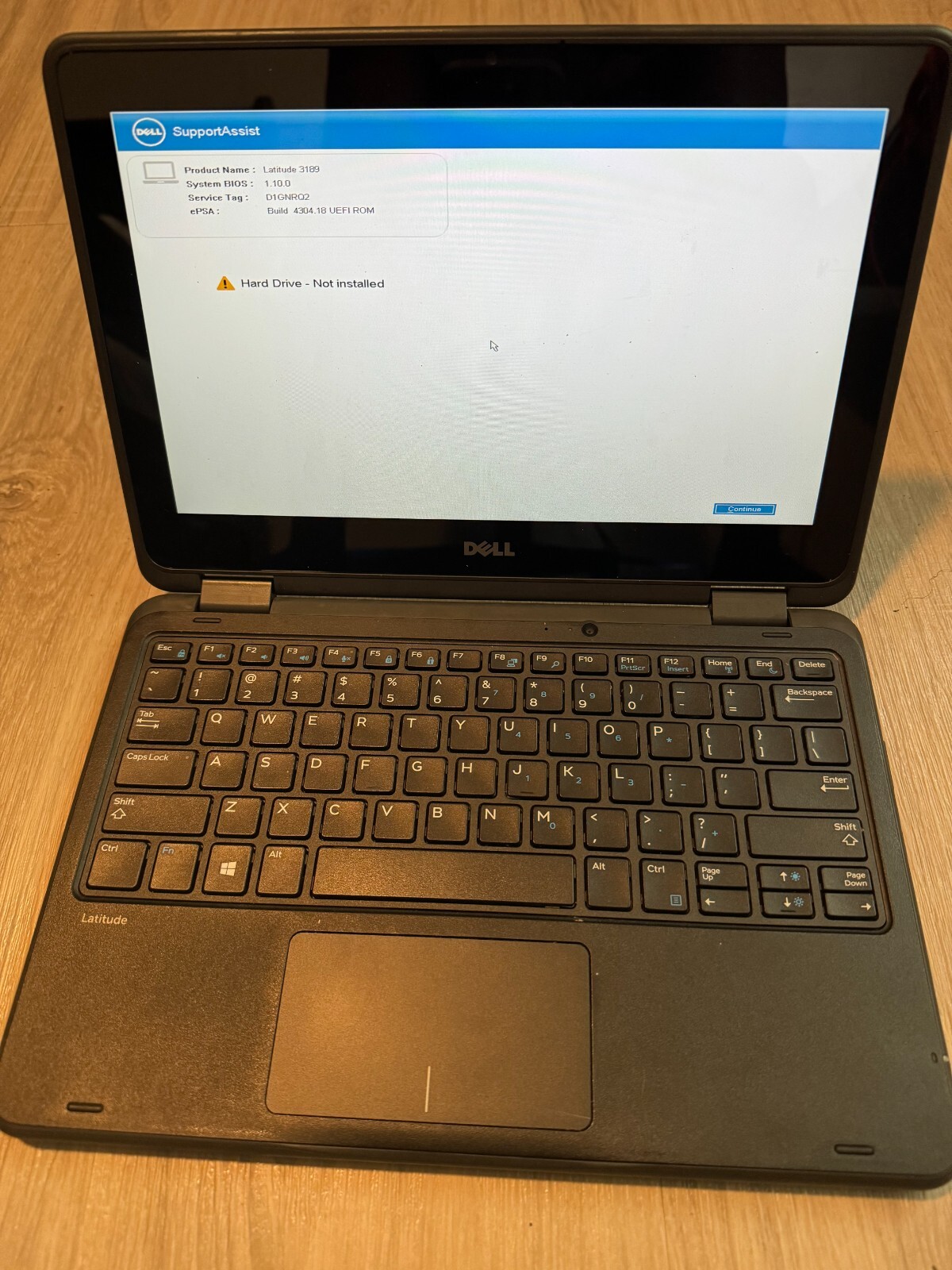 Dell Latitude 3189 Touchscreen Laptop 11.6″ Celeron 4GB RAM (No Storage/No OS)