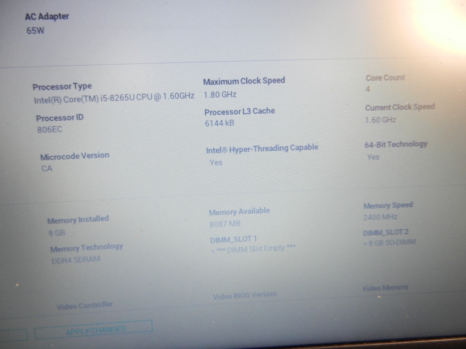Dell Latitude 3500 Laptop i5‑8265U 8GB RAM 15.6″ No HDD / No OS ◦ dead Battery