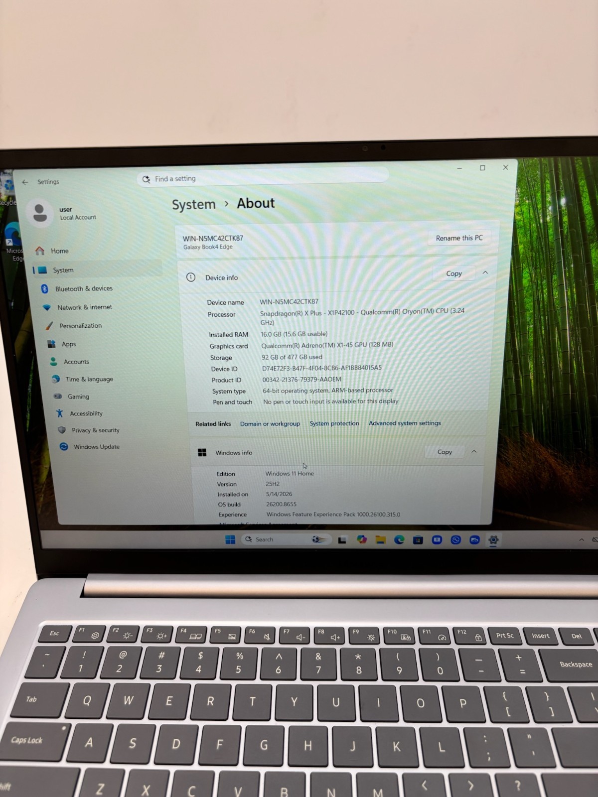 Samsung Galaxy Book4 Edge 16″ 512 GB SSD 16 GB RAM Snapdragon X Plus Win 11 Home
