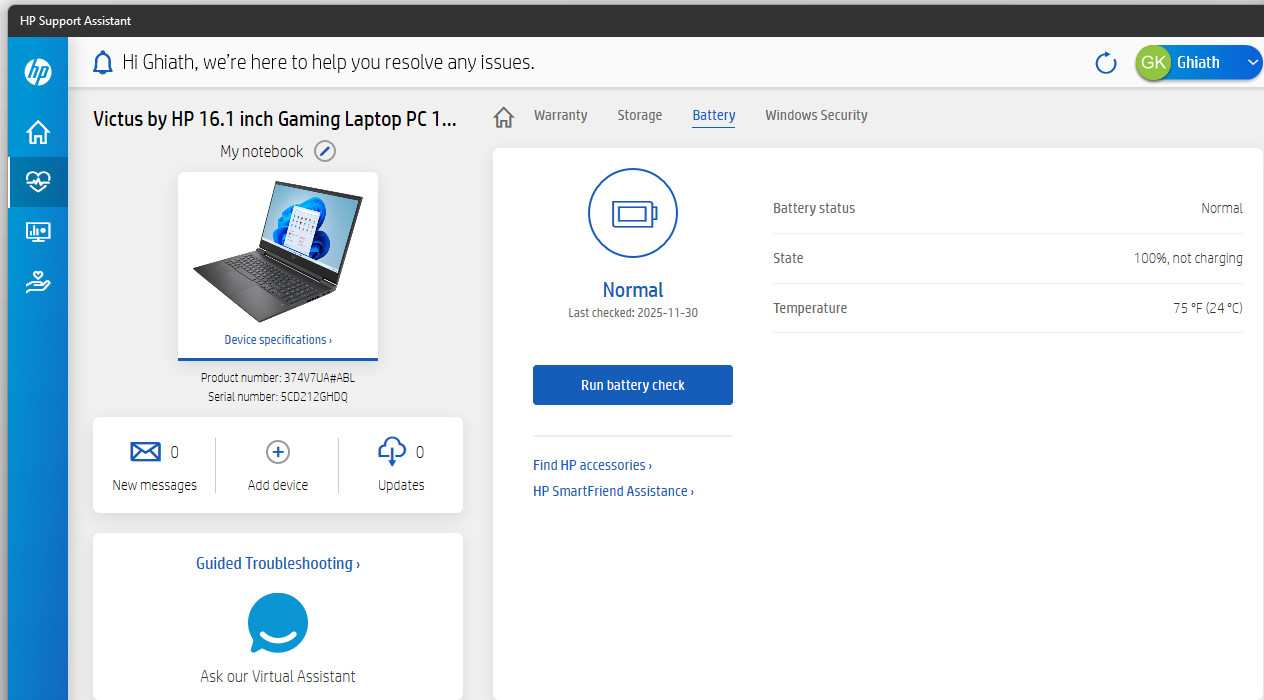 HP Victus 16.1″ Gaming Laptop Intel-12500H/16GB/RTX3050Ti-4GB/512GB or1TB/ 144Hz