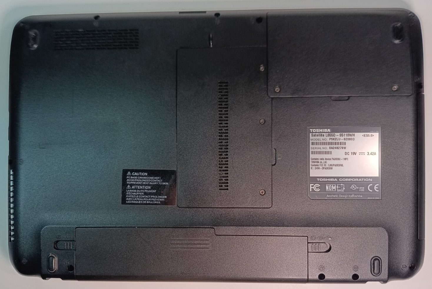 Toshiba Satellite L655D Laptop 8GB RAM 300GB HDD 15.6″ Screen Win 10 Pro Tested