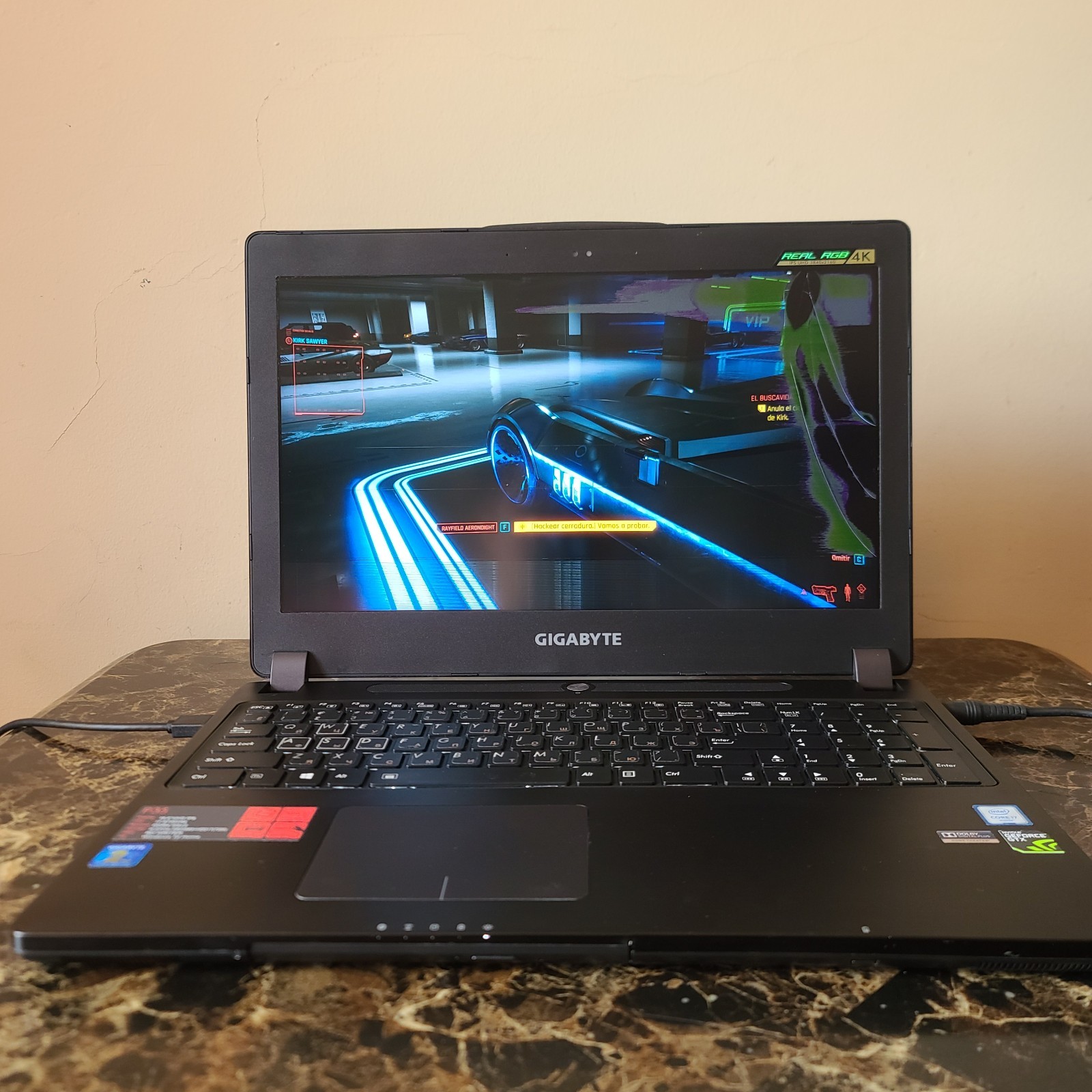GIGABYTE P35X-V5 GAMING LAPTOP CORE i7-6700HQ 2.60GHz 8GB RAM GTX 980M 62GB SSD